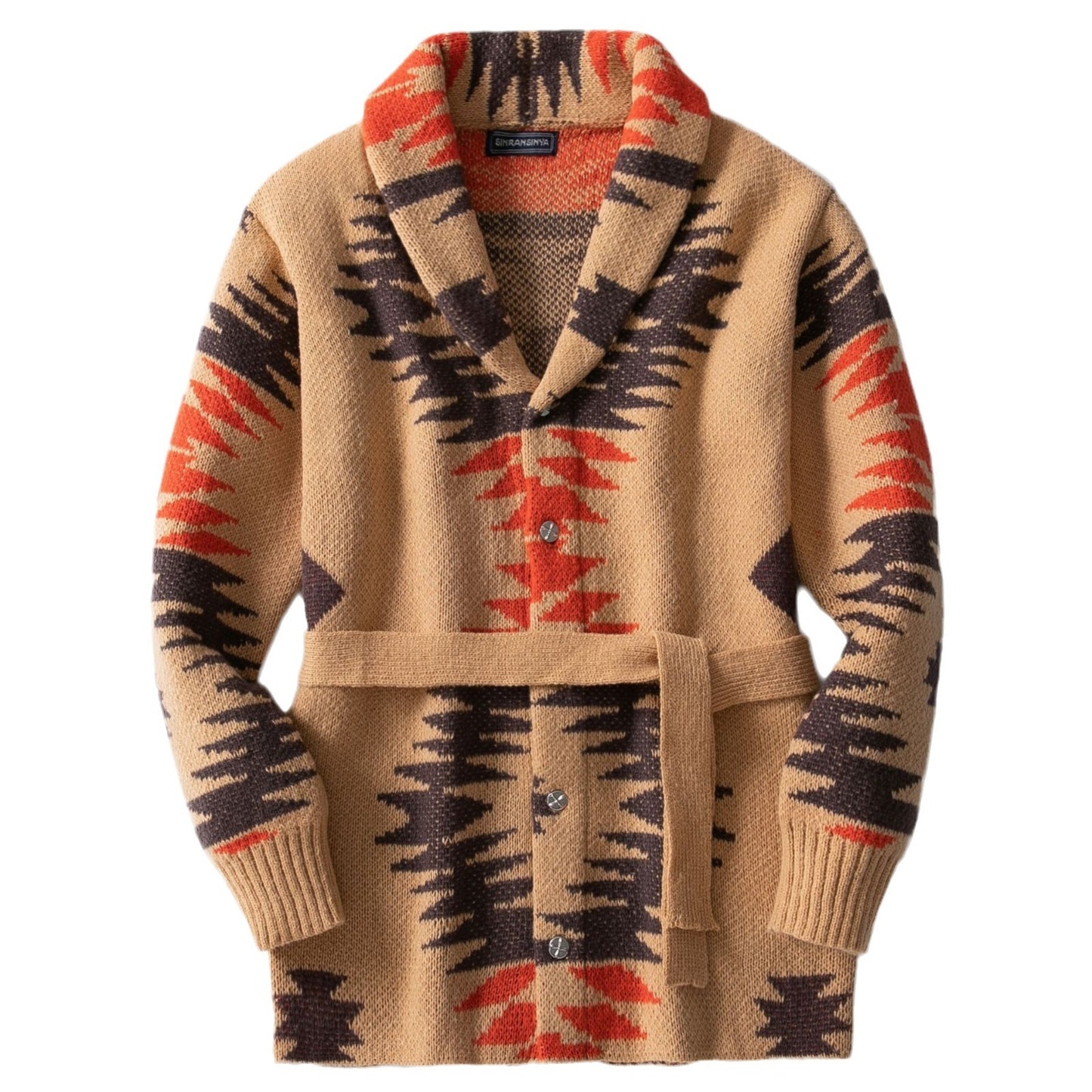 Mittellange Strickjacke mit Schnürung