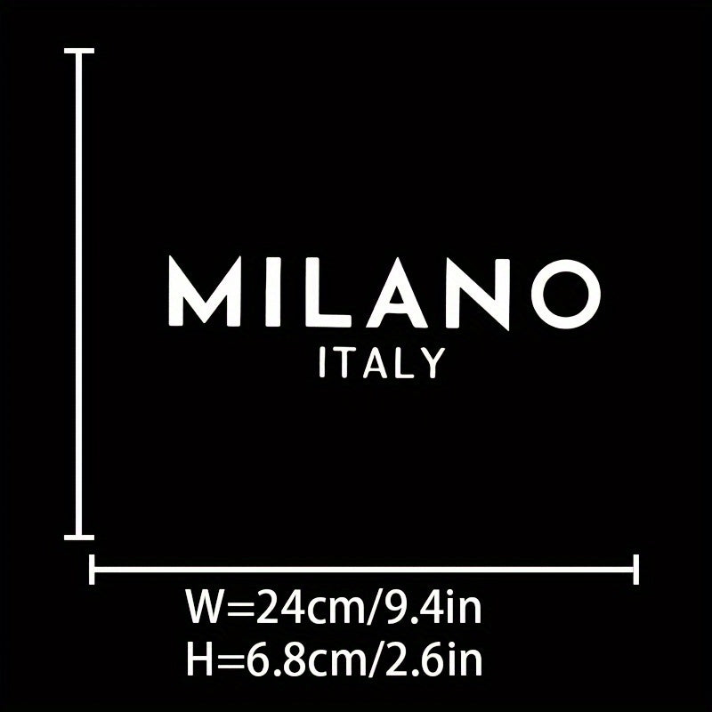 T-Shirt mit italienischem Milan-Schriftzug und Heißprägung