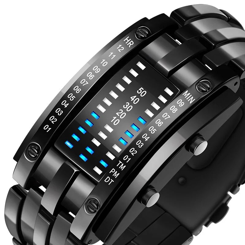 Futuristische Digitalarmbanduhr