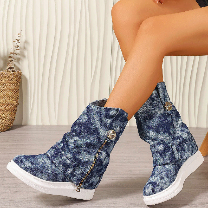 Schlankmachender kleiner Western-Cowboystiefel in Übergröße