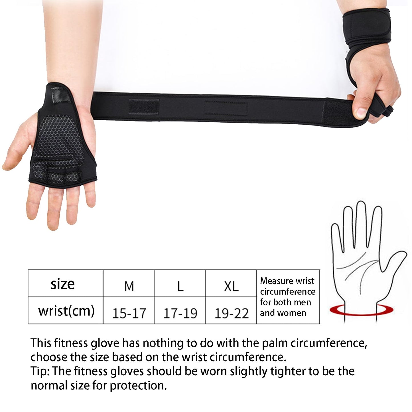 IKAdiya Fitness Handschuhe, Trainingshandschuhe, Gym Handschuhe, Gewichtheben Handschuhe, für Krafttraining, Bodybuilding für Damen Herren - M