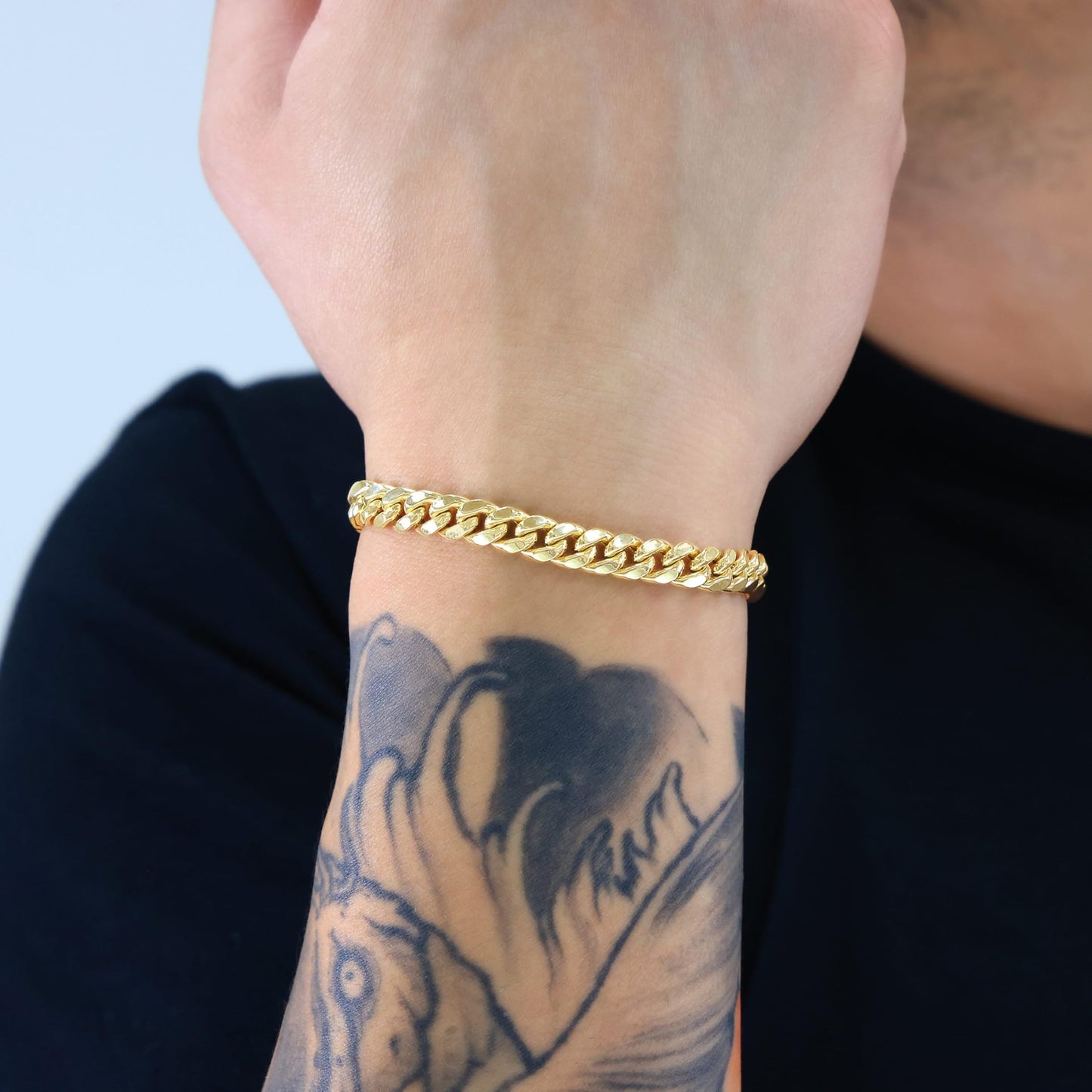 Nuragold 14k Yellow Gold 6.5mm Miami Cuban Link Chain Bracelet, Mens Womens Jewelry Box Clasp 7" 7.5" 8" 8.5" 9"