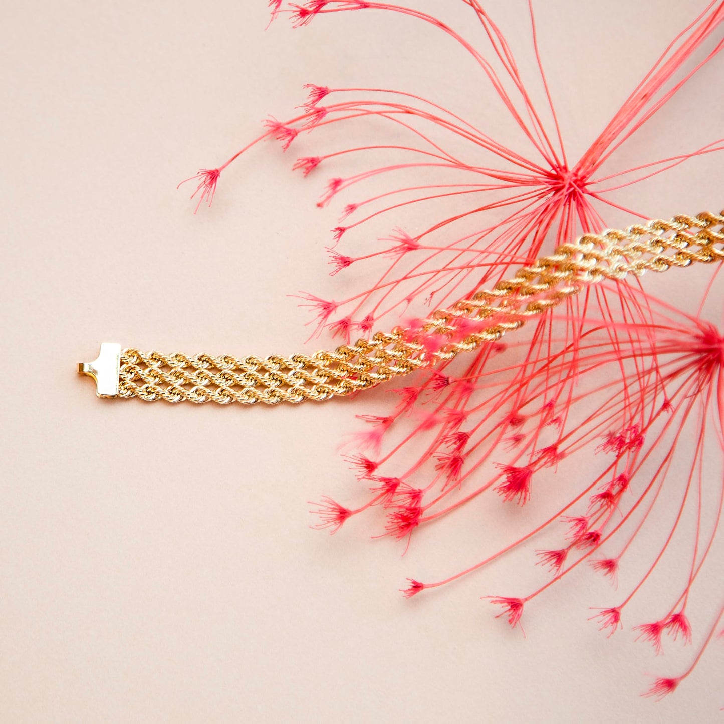 CARISSIMA Gold 9 Karat Gold 3-strängiges Seilarmband von 18 cm/7 für Damen (Gelb, 7 Zoll)