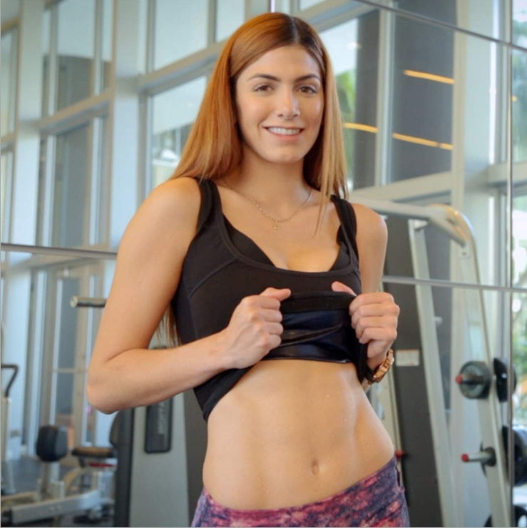 Fettverbrennung Bauch Fitness Schweiß Weste Laufsportbekleidung