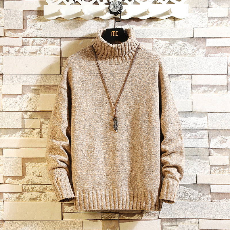 High-neck Thick Knit Warm Sweater Men's Wear