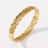 2025 Vintage Gold Plated Stainless Steel Bracelet Luxury Exquisite New African Wedding Bangle for Bride Engagement