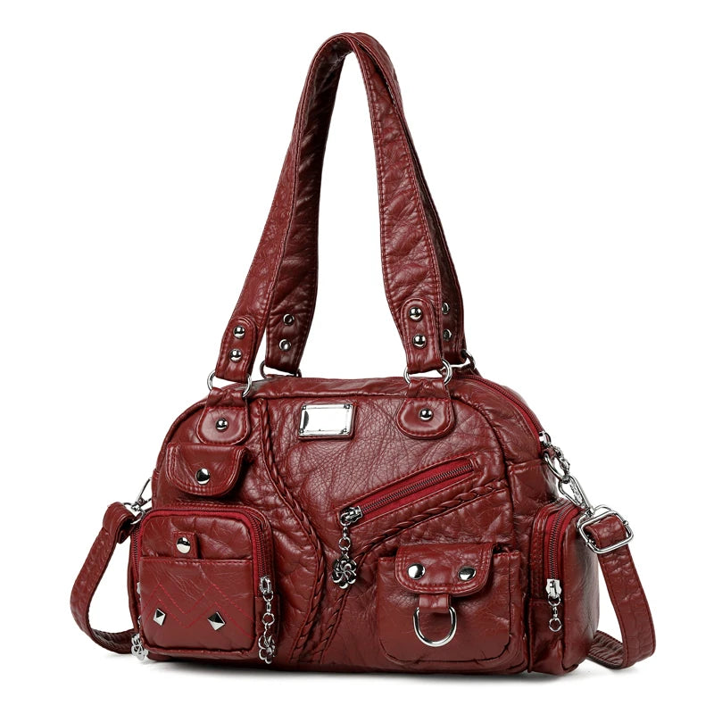 New High-capacity Women's Soft Crossbody Shoulder Bag with Single Strap and Zip Closure Waterproof Fashion Handbag High Quality