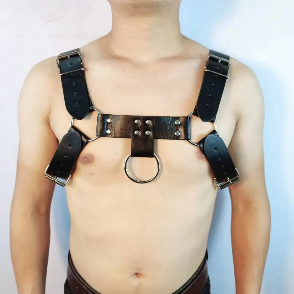 Nightclub Men's Erotic Bondage Leather Alternative Bondage Sm Props Supplies Male Slave Wear Toys