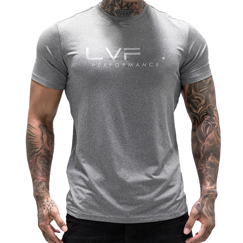 Herren T-Shirt Sommer Fitness Gym Baumwolle Laufshirt Lässiges Kurzarm T-Shirt Training Sportbekleidung Leichte Oberteile