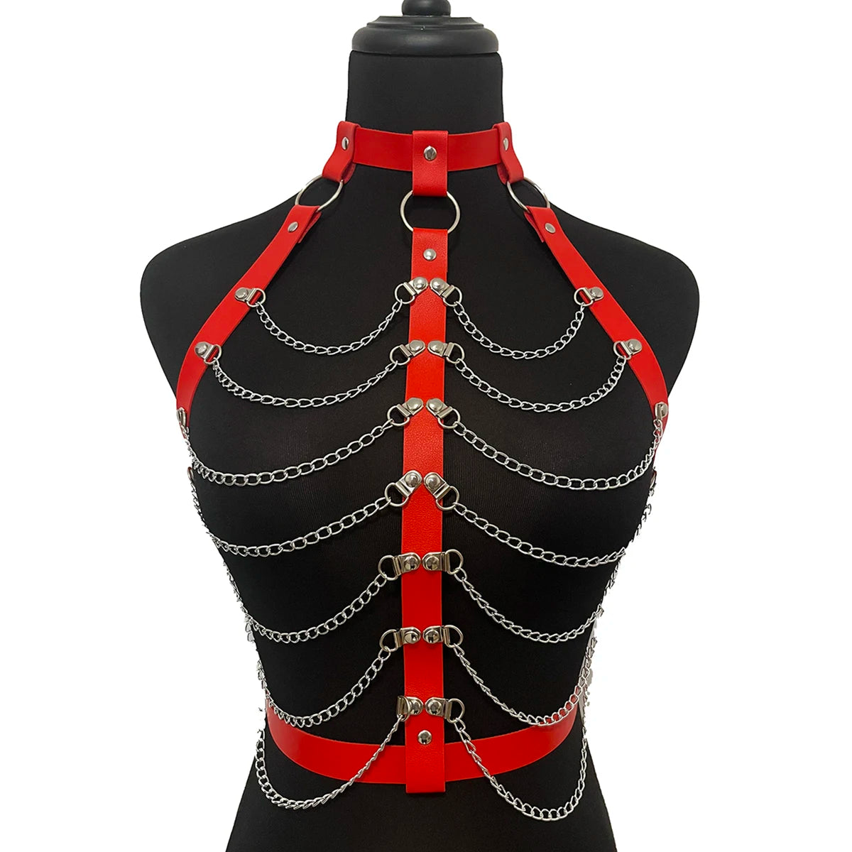 Women Punk Belt Fashion PU Leather Waist Belt Female Street Style Decoration Body Chain Belt Gothic Clothing Accessories