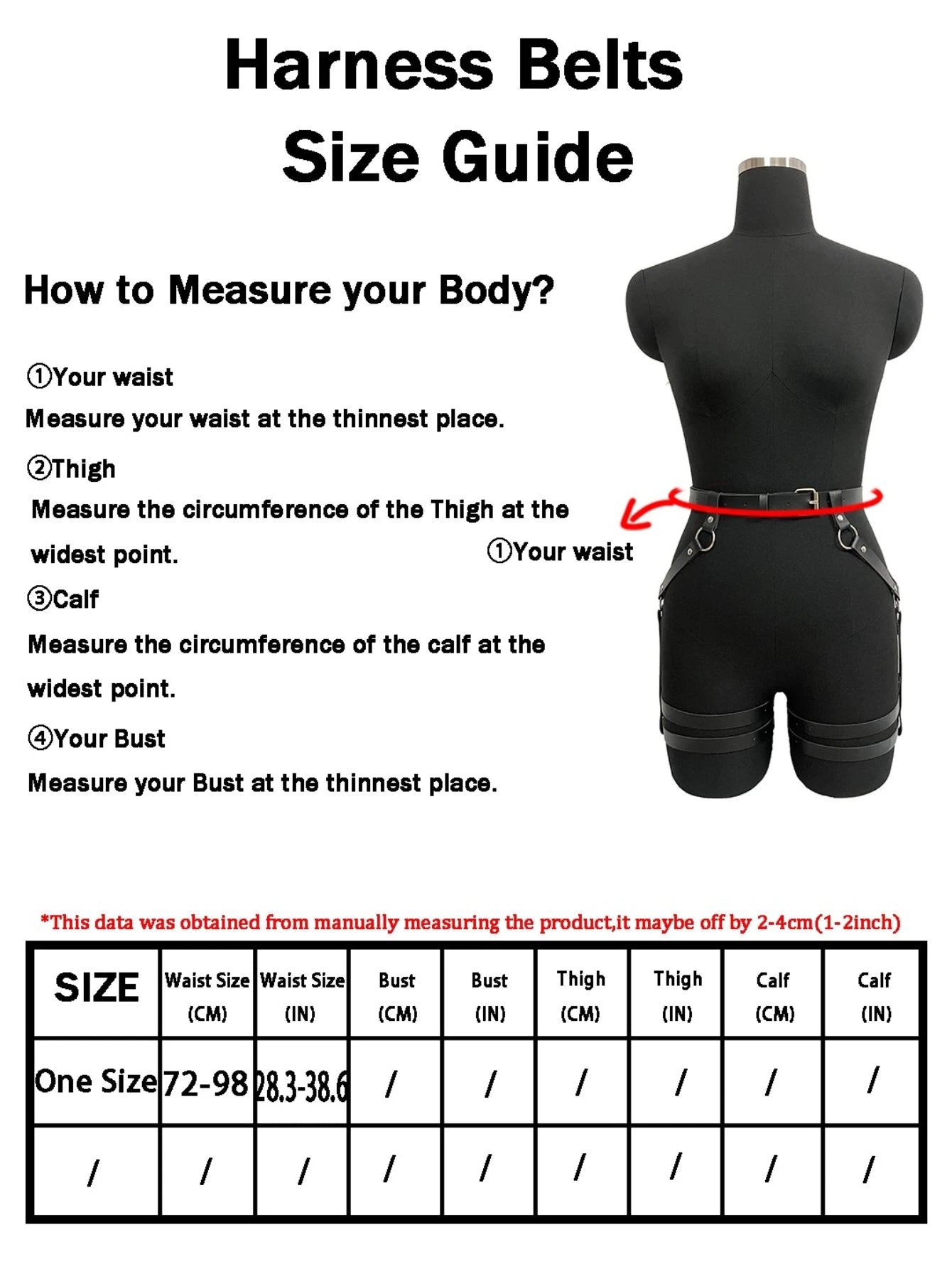 Harness for Women Sexy Leg Harness Suspenders PU Leather Harness Belts Street Style Gothic Daily Wear Clothing Accessories