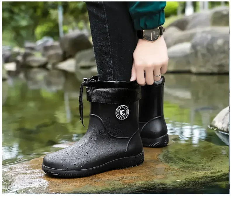 Wasserdichte Gummi Regen Angeln Schuhe Männer Regen Stiefel Waschen Im Freien Nicht-rutsch Langlebig Regen Schuhe für Männer зимние сапоги мужские