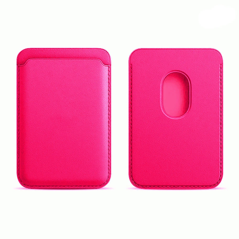 Offical Magnetic Finewoven Card Holder Leather Wallet For iPhone 18 17 16 15 14 13 Pro Max Samsung S26 S25 S24 Ultra Plus Cover