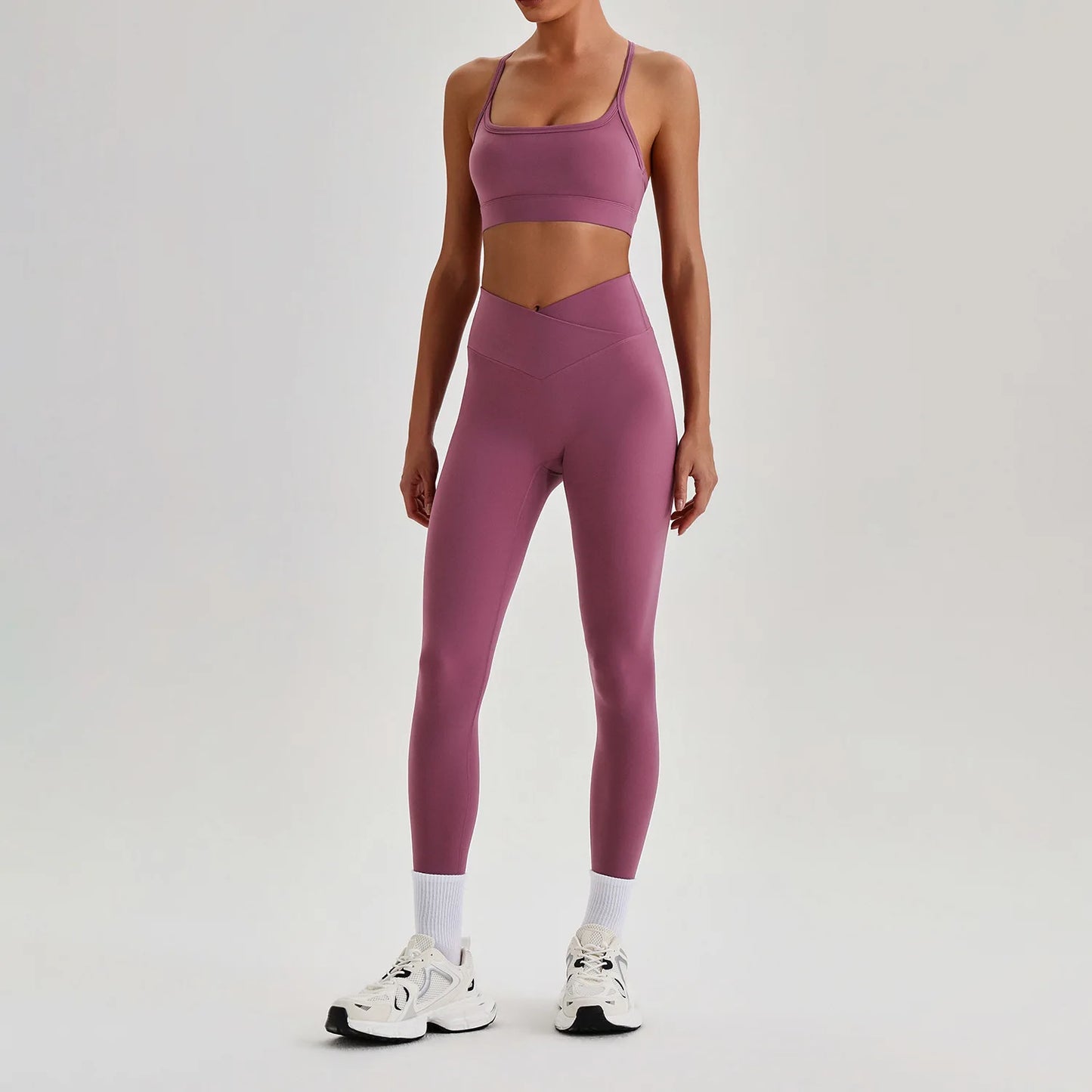 Women's Yoga Sets High Waist Tummy Control Leggings Push Up Sportswear Gym Workout Outfits Sports Fitness Clothes Hot Sale New