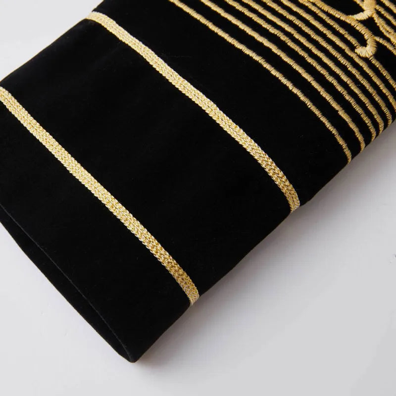 Fashion Brand Men Luxury Embroidered Suits Velvet 2piece European Gentleman Wedding Party Cardigan Style Blazers and Pants