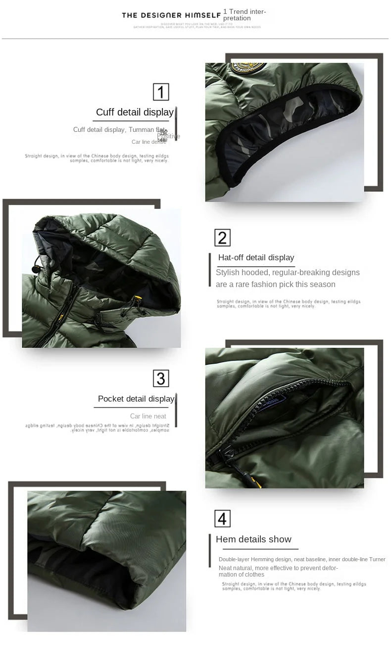 Winterweste Herrenmode Verdickte warme doppelseitige Daunen-Baumwolljacke Herren Lässige, schnee- und kältefeste, gepolsterte Weste mit abnehmbarer Kappe