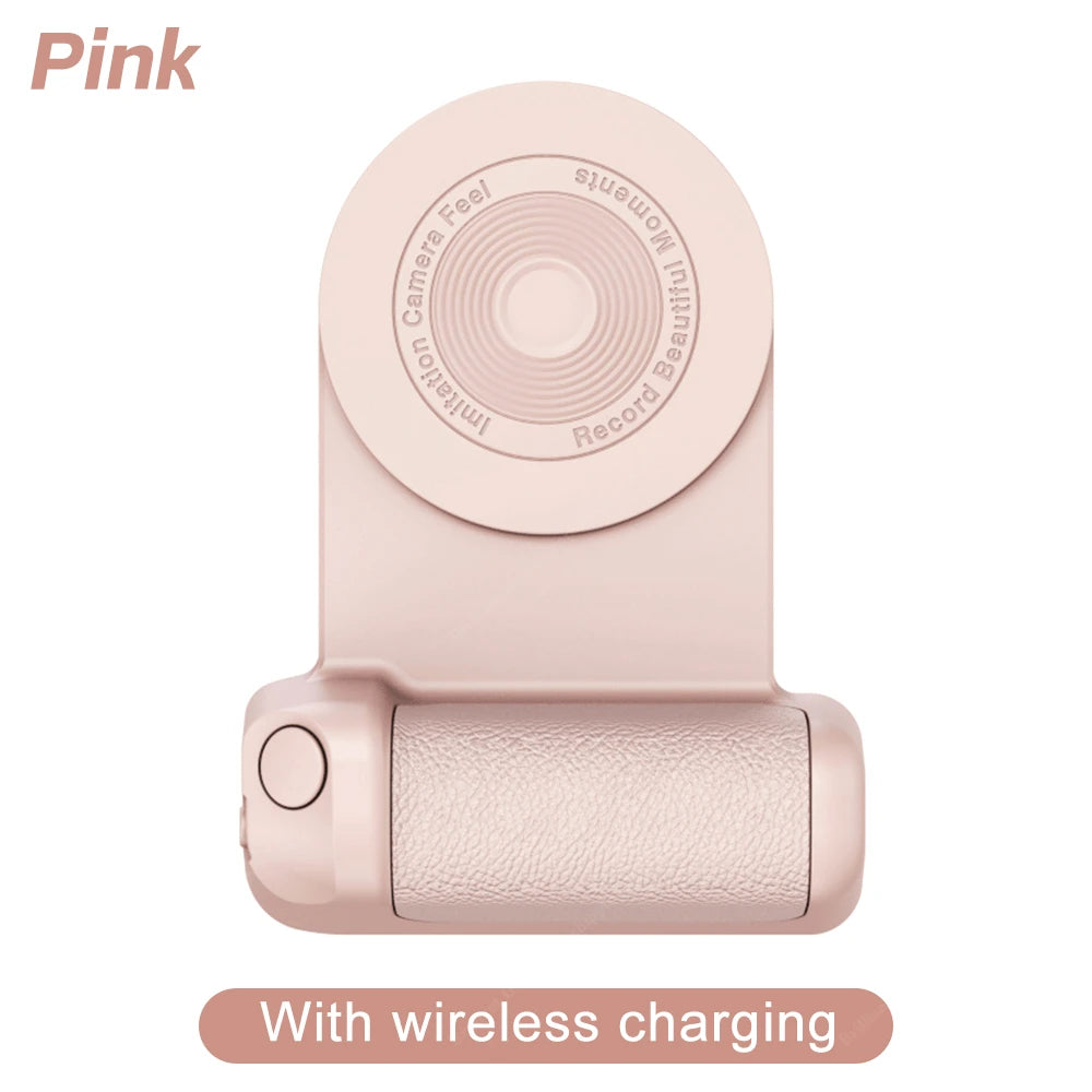 Magnetic Camera Handle Bluetooth Phone Grip Photo Bracket Anti-shake Selfie Device for Android iphone Wireless Charging