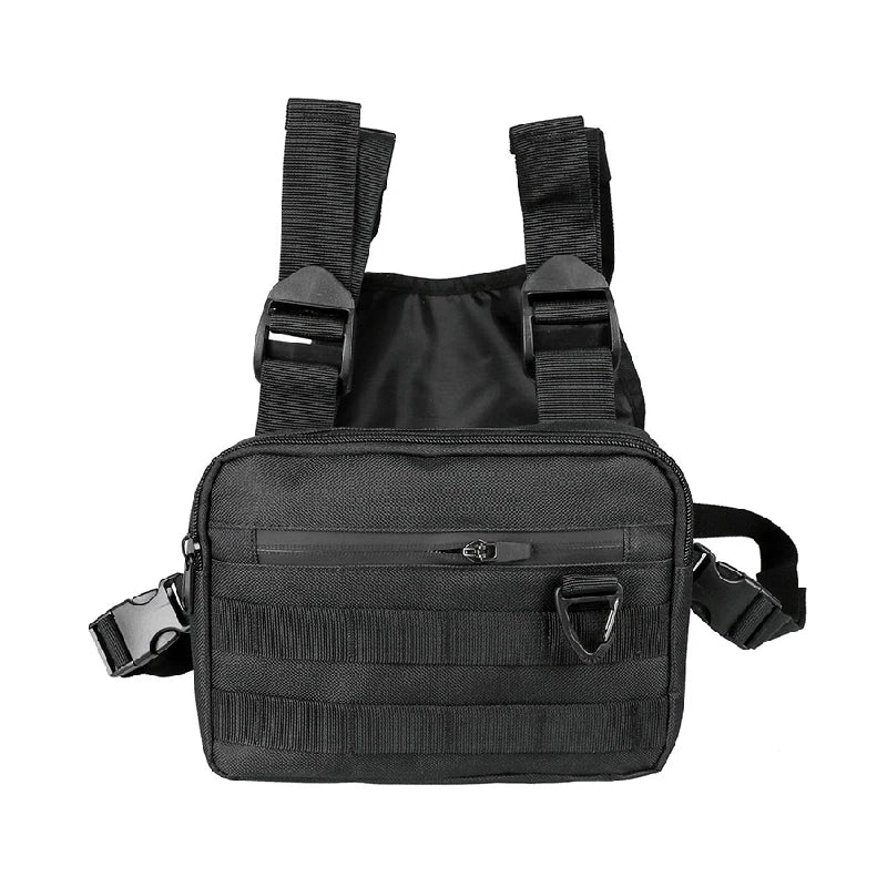 Hip-hop Streetwear Chest Rig Bag Men High Quality Nylon Unisex Chest Bags Casual Sport Storage Vest Pocket Solid Color Backpack