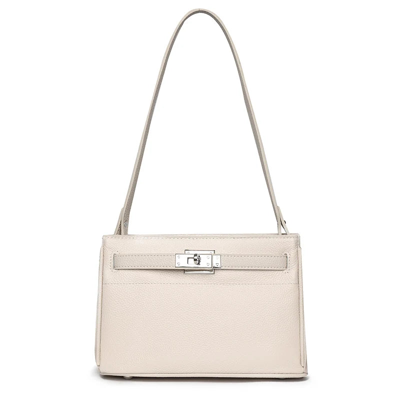 Women Cowhide Genuine Leather Crossbody Bag Lady Fashion Retro Underarm Bags Female Luxury Designer Shoulder Handbag for Ladies