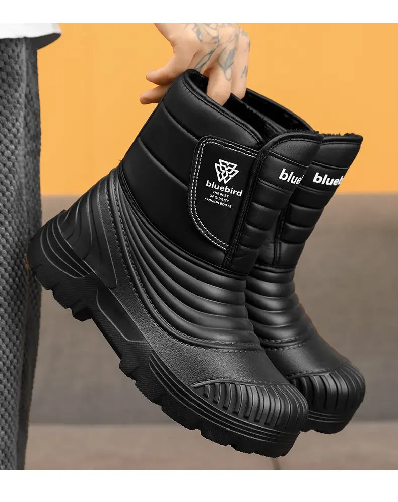 Neue Herren Winterstiefel Warme Plüsch Schneestiefel Hochwertige Wasserdichte High-Top Herren Stiefeletten Outdoor Herren Wanderstiefel Sneaker