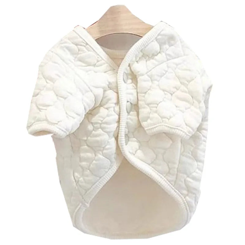 Solid Color Pet Vest Autumn and Winter Dog Coat Puppy Cardigan Yorkshire Two Legged Clothes New Teddy Clothing