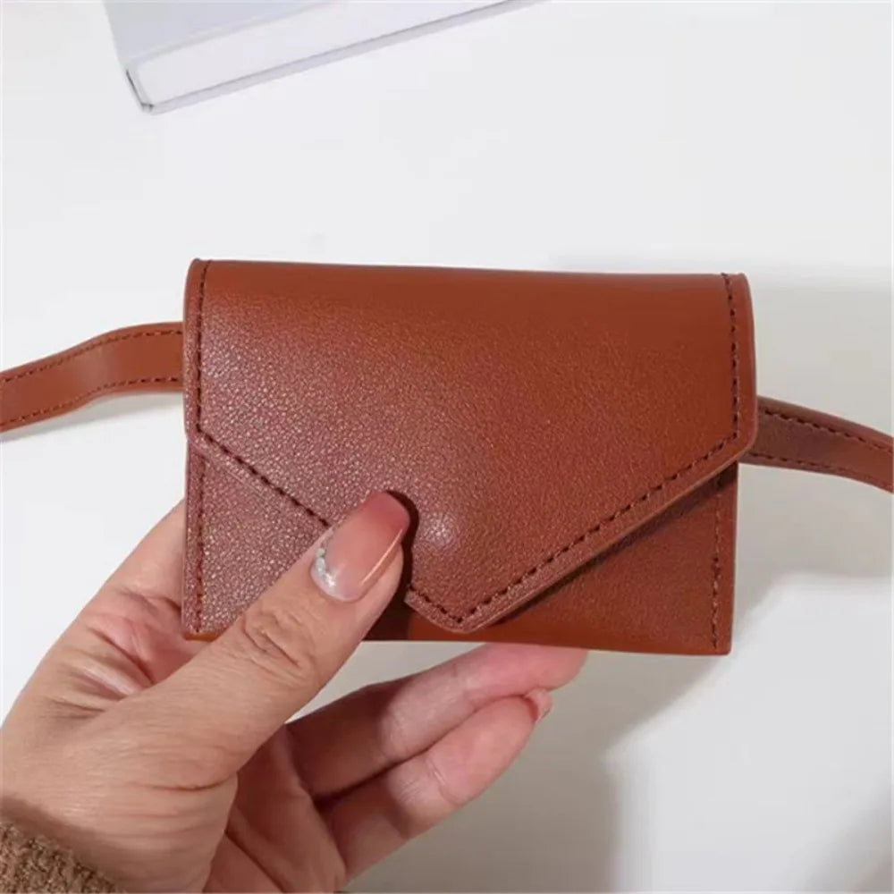 Leather Waist Belt Bag For Women Crossbody Waist Purse Fanny Pack Evening Clutch Mini Handbag Detachable Leather Waist Packs