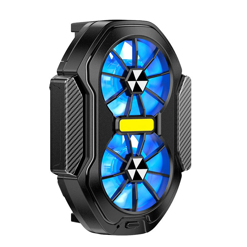 X52 Cooling Fans Mobile Phone Game Cooler USB Rechargeable Silent Cooler 3 Speed Adjustable Fans Gaming Radiator for Android IOS
