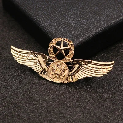 Brooches European And American Fashion Pin Buckle Retro Vest Double - Headed Eagle Badge Men 's Suit Brooch