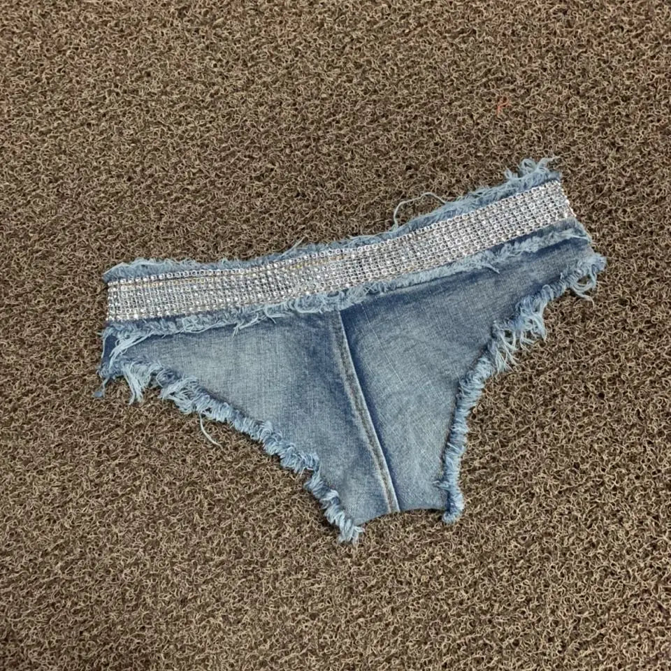 Nachtclub 2022 Neue Damen Sexy Ultra Short Denim Jeans Low Waist Cowboy Shorts Pole Dance