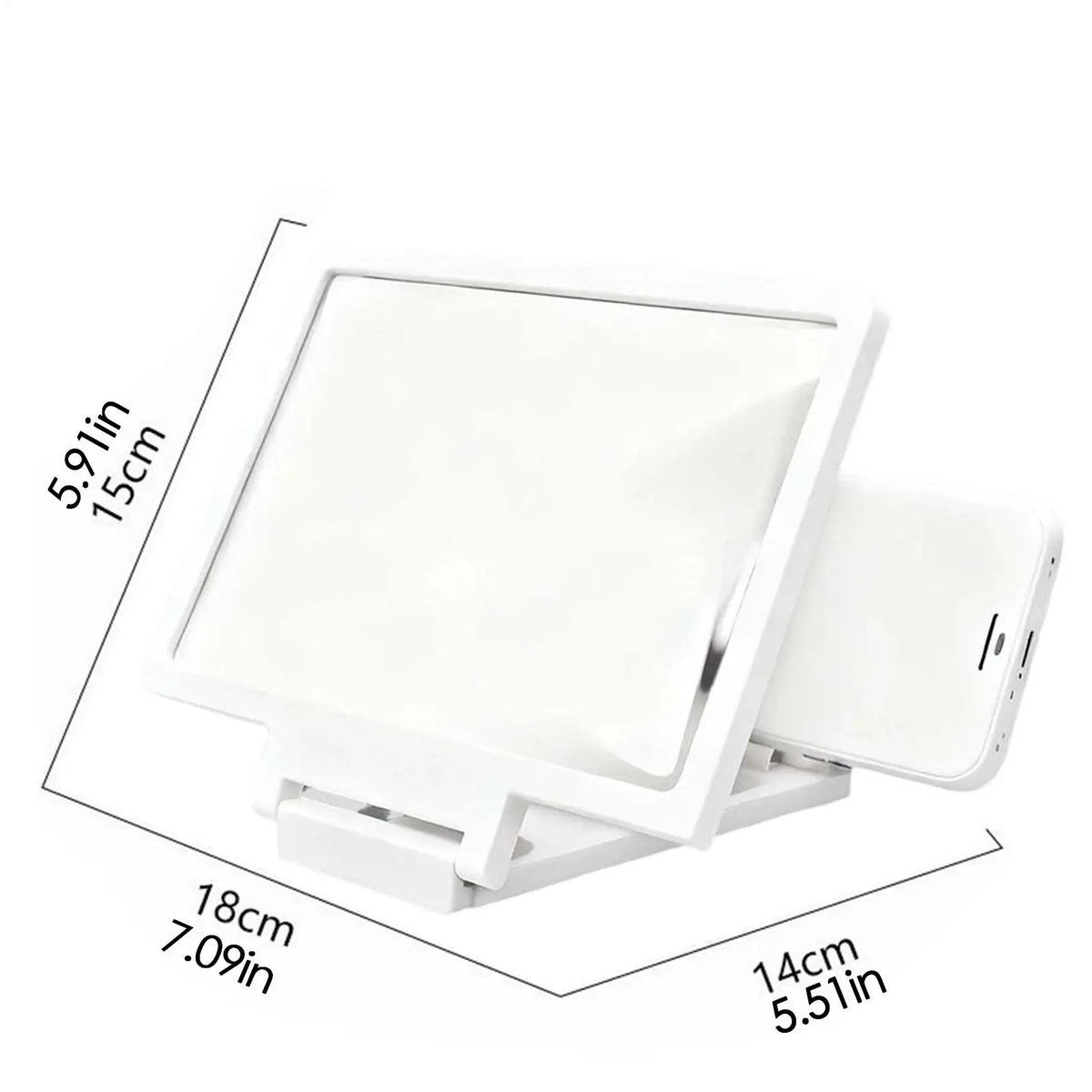 Portable Phone Screen Magnifier for Daily Reading Learning Movie Streaming Enlarged Screen Phone Stand Bracket Tool