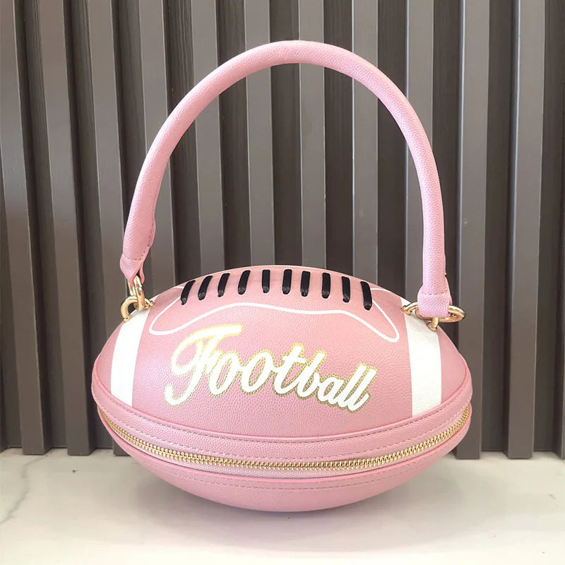 Football-shaped Messenger Bag Creative Niche Interesting Fashionable Versatile Suitable Commit Party Can Single-shoulder Handbag