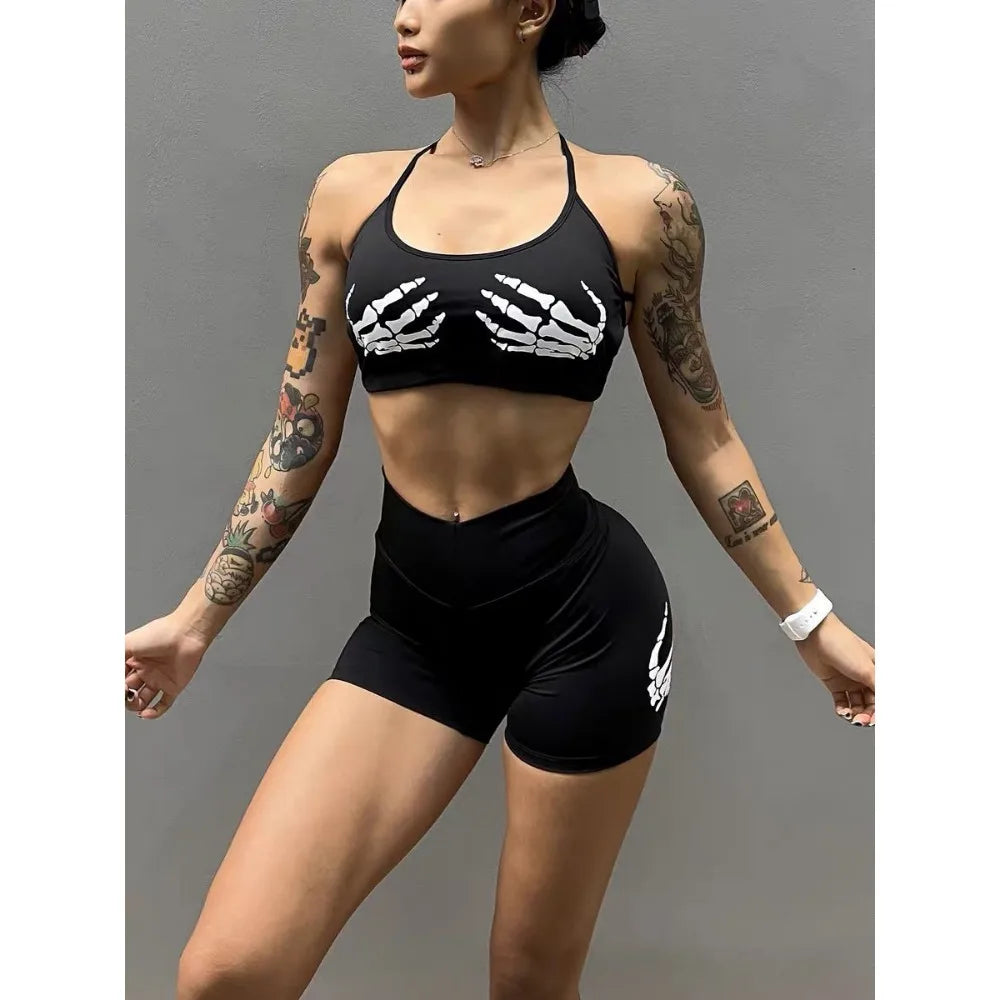 Women's Sports Fitness Set Underwear Bra Beauty Yoga Vest Running Training High-grade European and American Trend Suspenders