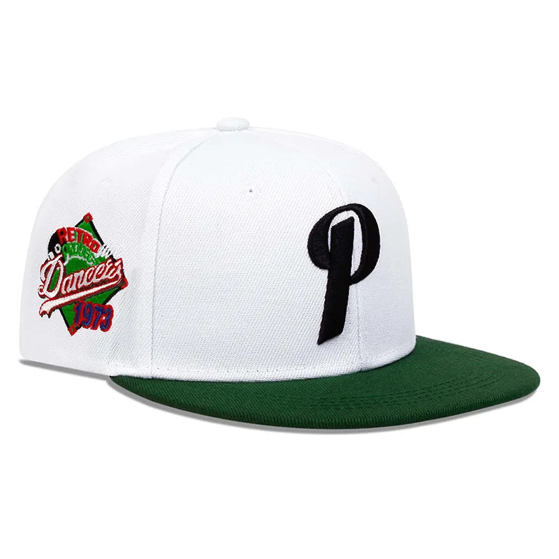 Unisex P Letter Embroidery Hip-hop Hats Outdoor Adjustable Casual Baseball Caps Sunscreen Hat