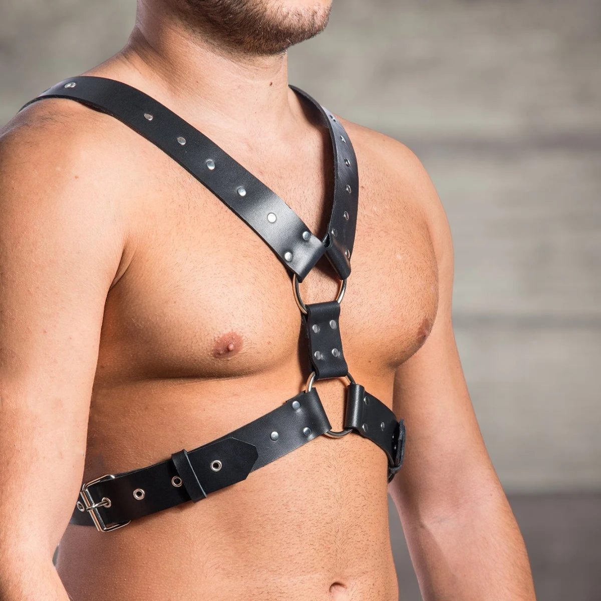 Harness PU Leather Adjustable Punk Chest Camisole Belt Decor For Club Festival Holiday Themed Performance Outfit