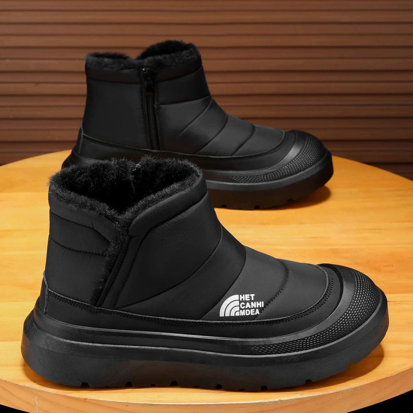 Winter Shoes Men Fur Warm Comfortable Snow Boots Outdoor Waterproof Down Boots High Top Ankle Boots Platform Shoes Size 44