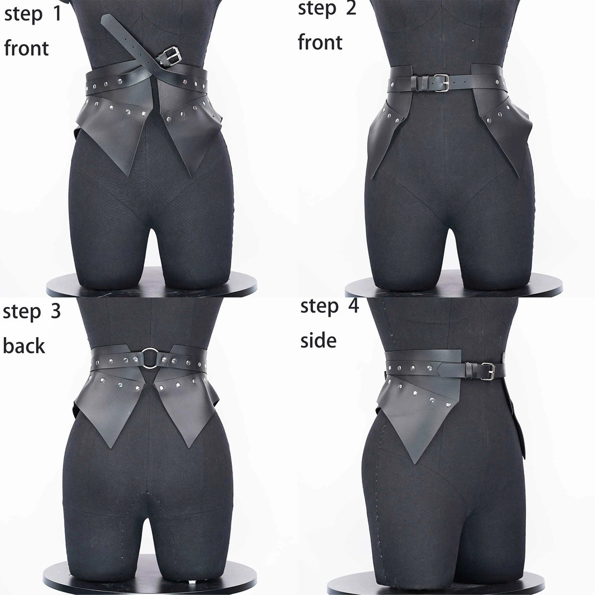 Fashion PU Leather Corset Belt, Gothic Wide Peplum Waist Cincher Belt, Corset Belt Skirt Street Style Daily Outfit.
