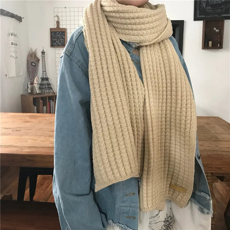 175cm Langer Schal Damen Herbst Winter Hals Warm Gestrickte Schals Einfarbig Häkelschal Wickeln Weibliches Halstuch Gilrs Geschenke