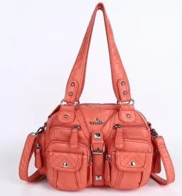 Angel kiss Women Handbags Fashion Satchel PU Shoulder Bag Top-handle Handbag Dumpling Pack Gifts Shoulder Bags Phone Money Pack