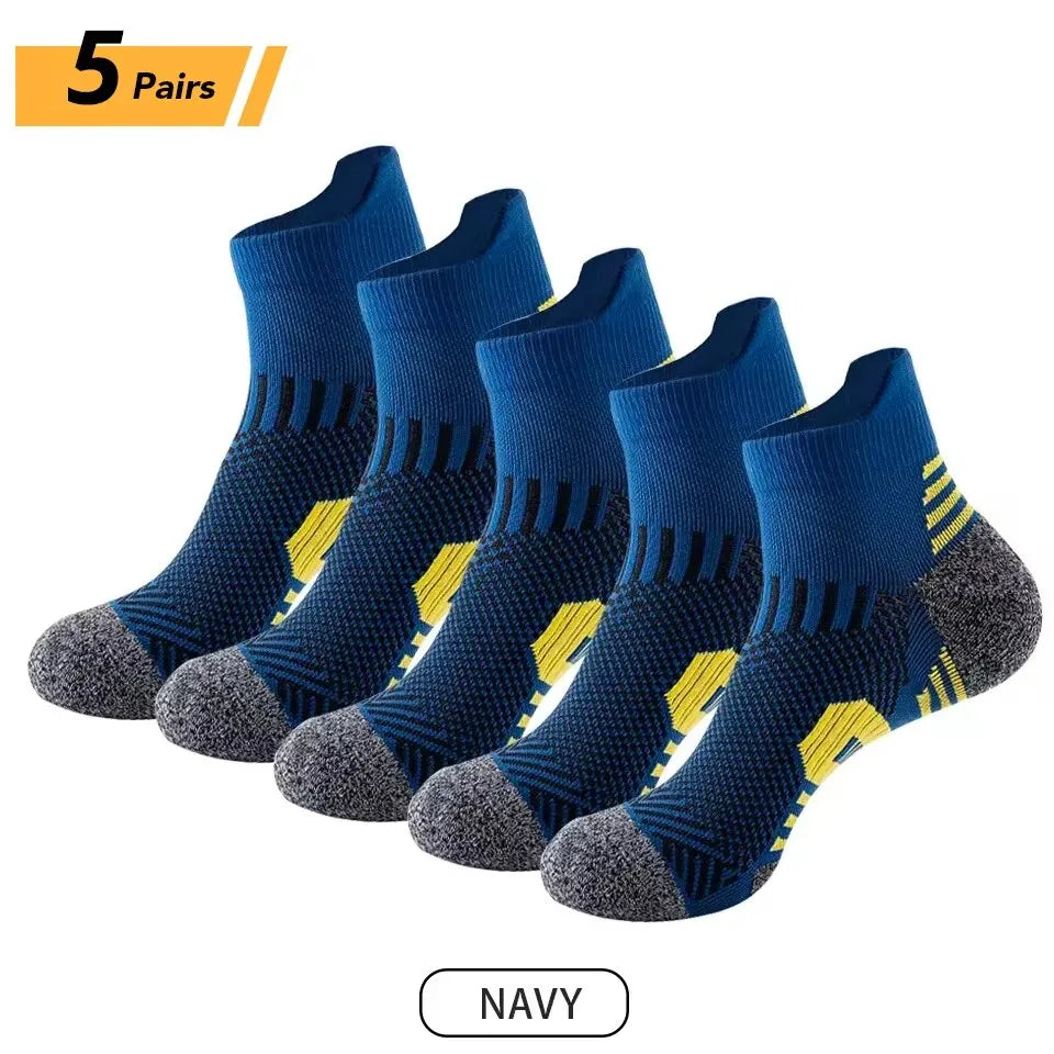3/5/6Pairs Men's Sport Socks Breathable Outdoor Running Basketball Socks Training Short Tube Socks For Men