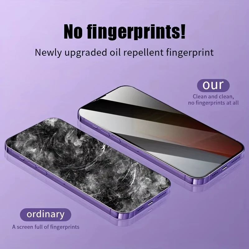 1-5PCS Oleophobic Coating Privacy Screen Protector For iPhone 17 Pro Max iPhone17 Pro Air 16 15 14 13 12 11 16e Tempered Glass