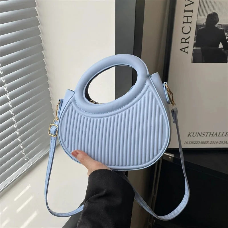 Stripe Design Crossbody Bags for Women Elegant Synthetic Leather Handbag, Purse, Luxury Look Shoulder Bag for Everyday Use