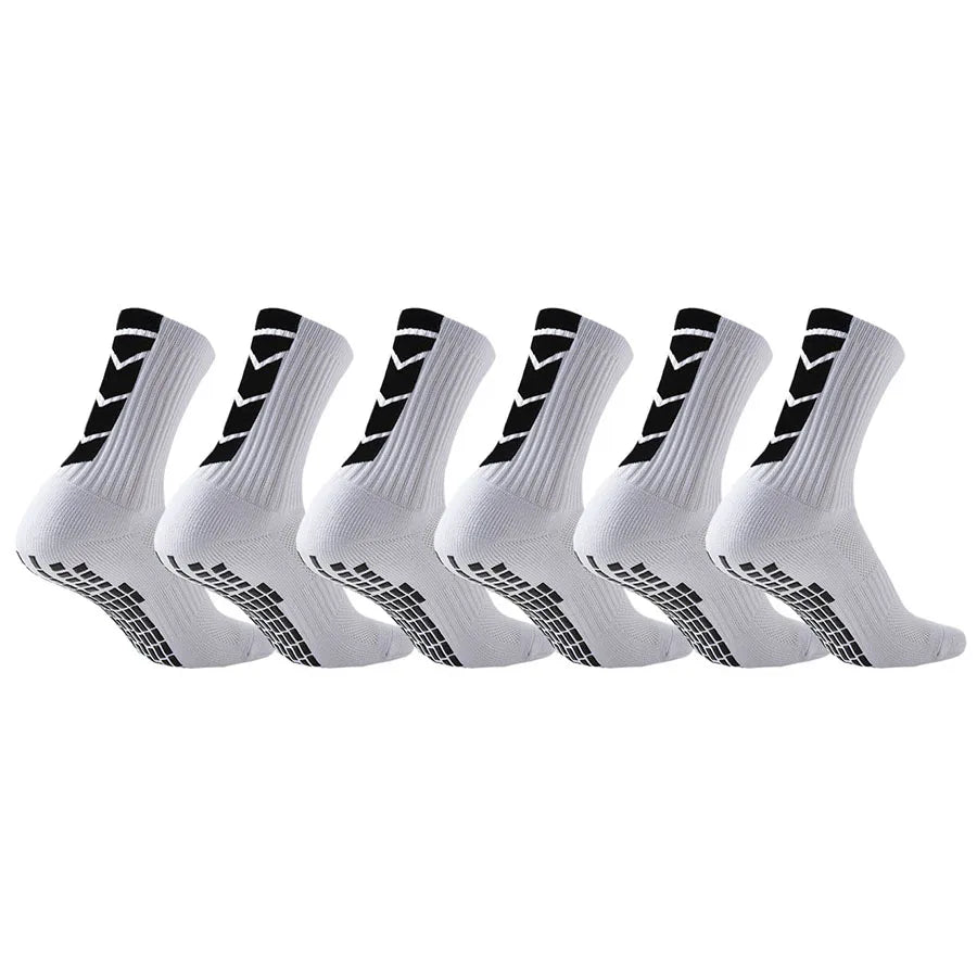 6Pairs Men Women Towel Bottom Athletic Socks for Football Basketball Baseball Rugby Soccer Running Tennis Non Slip