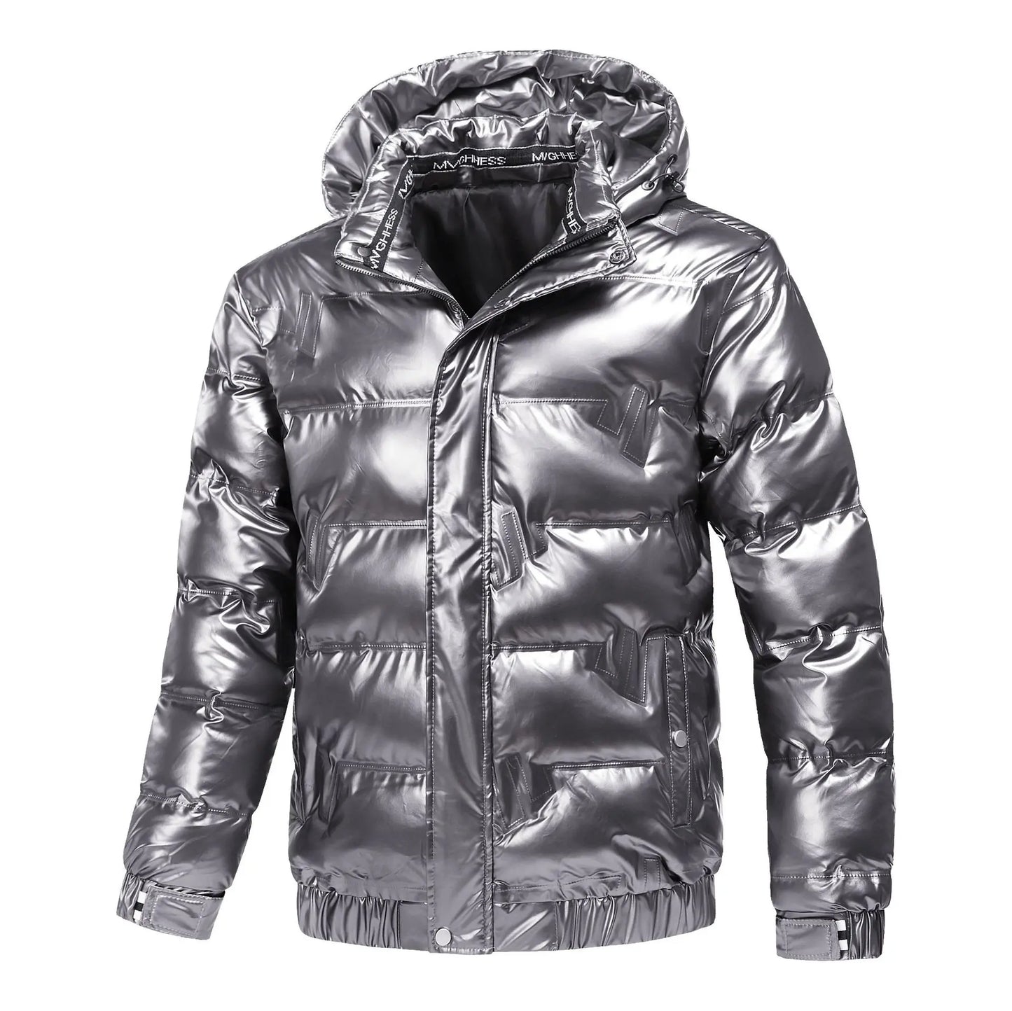 Winter Man Down Coat Fashion Thicken Warm Stand Collar Zipper Male Outerwear Long Sleeve Windproof Daily Men Hooded Jacket