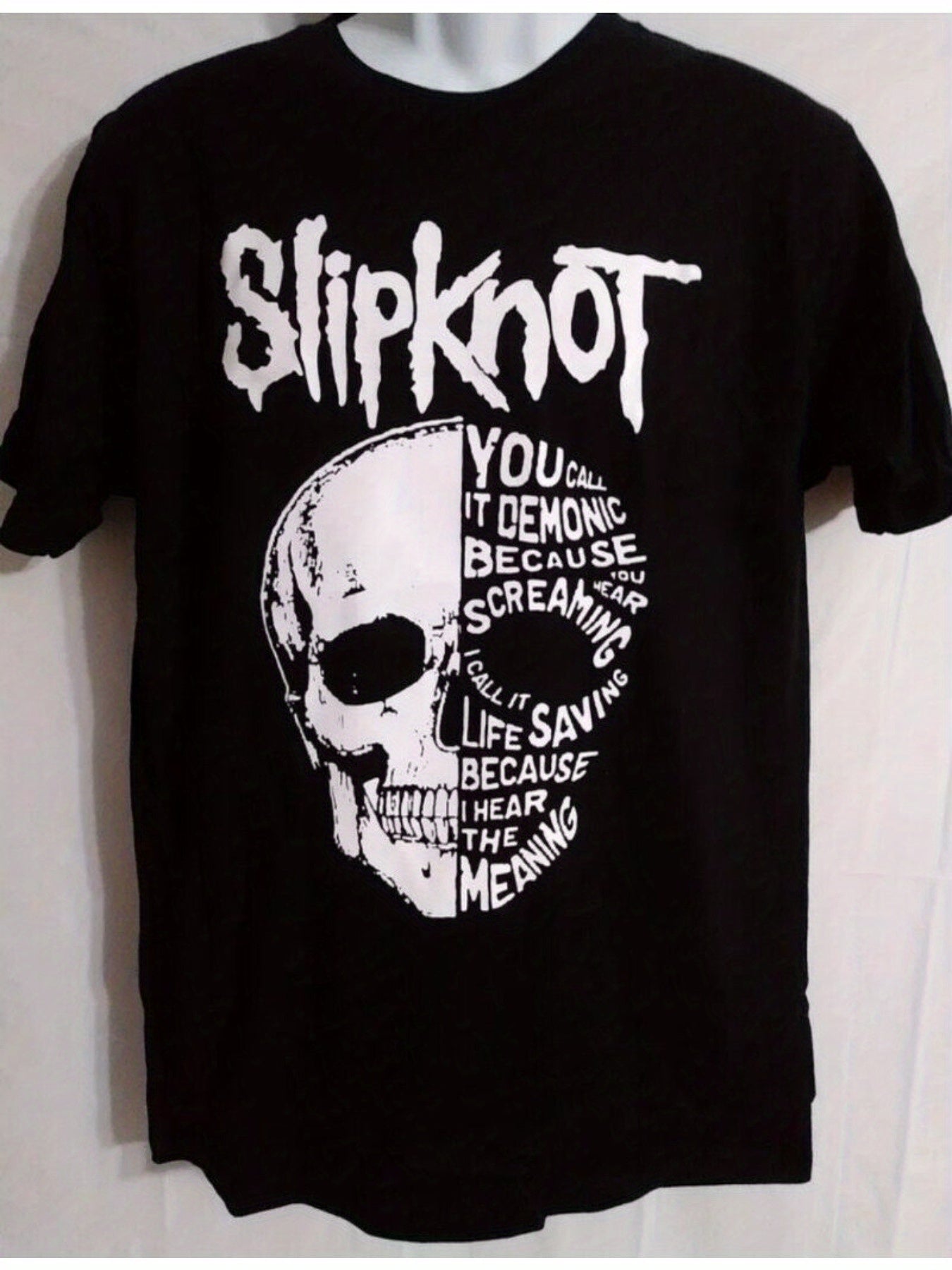 Sliding Knot Band Skelett Herren Schwarzes T-Shirt Rockband Heavy Metal