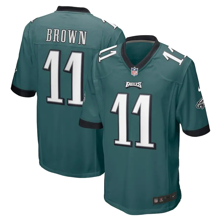 Philadelphia Eagles AJ Brown Mitternachtsgrünes Trikot für Herren