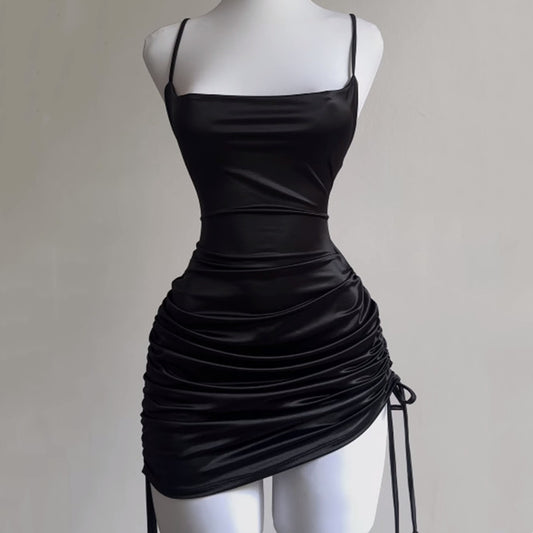 Sexy rückenfreier Spaghettiträger-Hüftrock mit Schnürung für heiße Mädchen