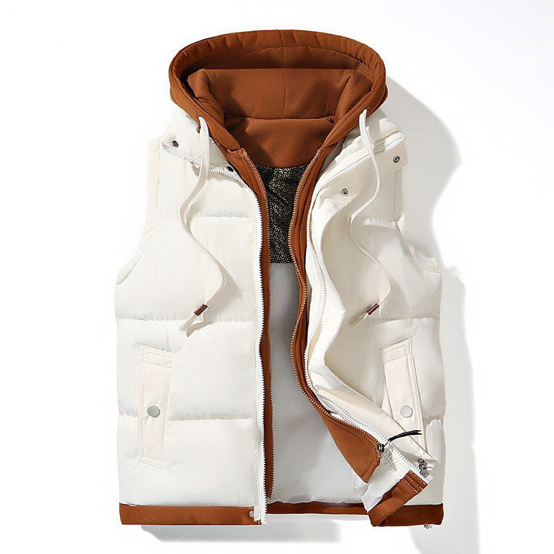 Herbst und Winter Lässiger, all-matching Loose Vest Cotton-padded Coat