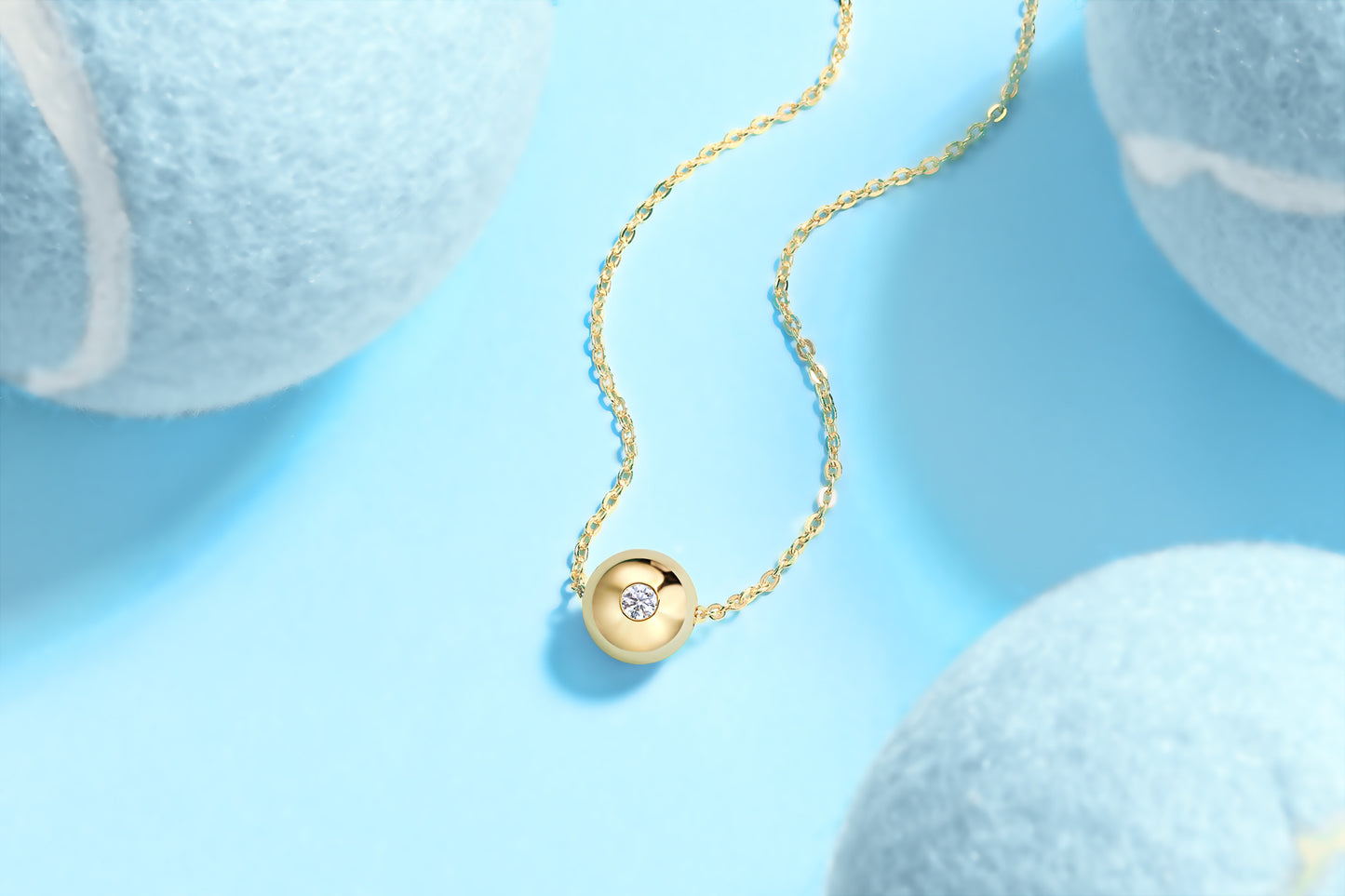 Good Fortune Flows - A Fashionable And Trendy Necklace Pendant Set With Top-quality Moissanite S925 And Silver Plated With Gold Can Be Tested With A Diamond Pen.