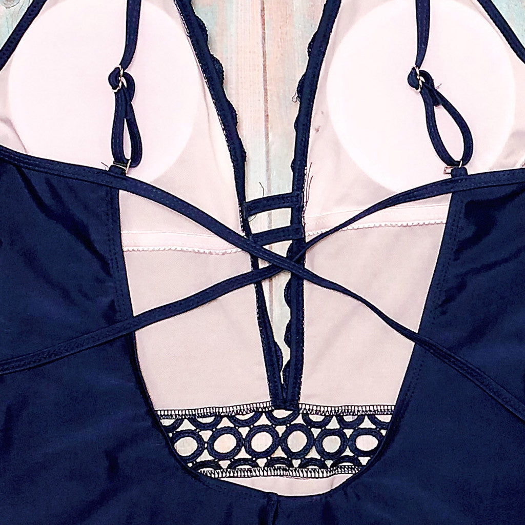 Rückenfreie Damen Sling Bademode 