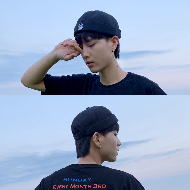 Retro Melon Hat Male Four Seasons Hip-hop Korean Version Of Beret Hat Street Hipsters Hats Without Eaves Landlord Women